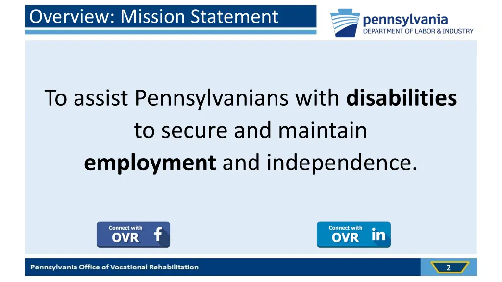 overview mission statement