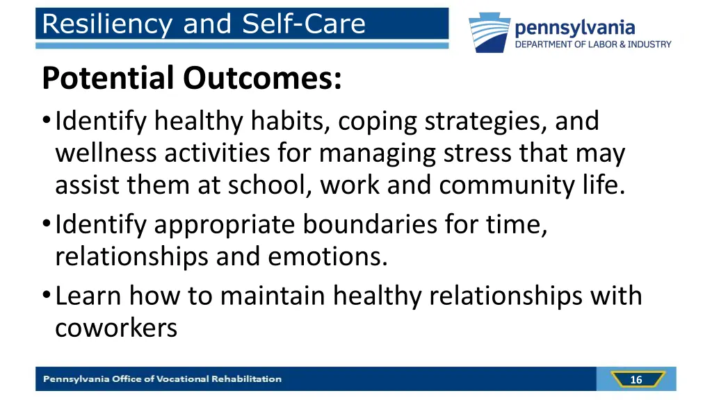resiliency and self care
