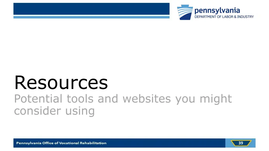 resources potential tools and websites you might