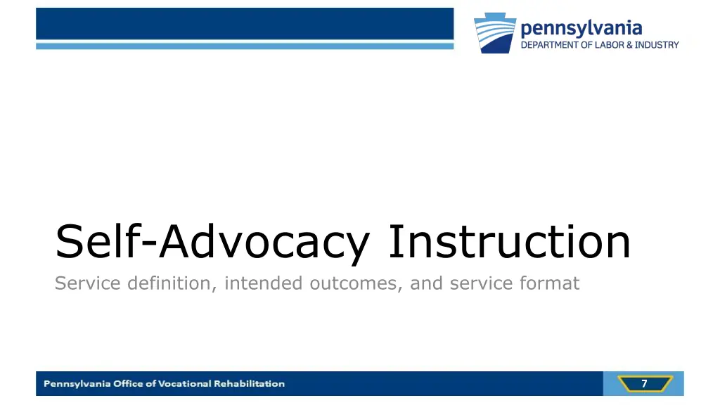self advocacy instruction
