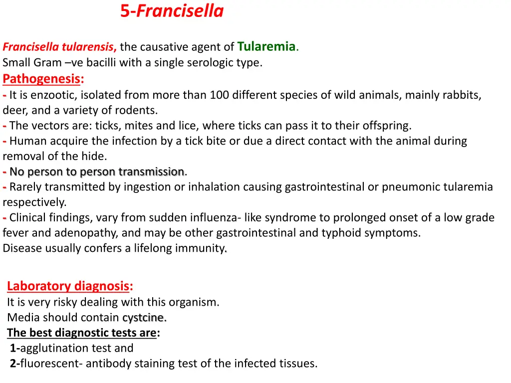 5 francisella