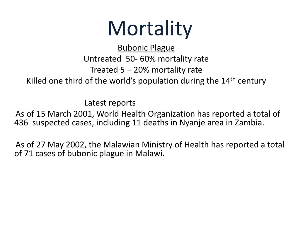 mortality bubonic plague untreated