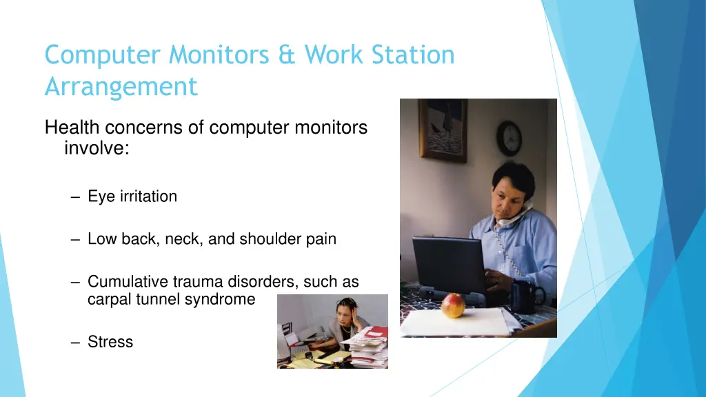 computer monitors work station arrangement