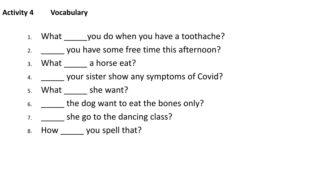 vocabulary