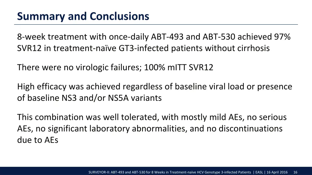 summary and conclusions