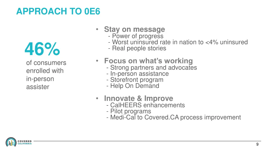 approach to 0e6