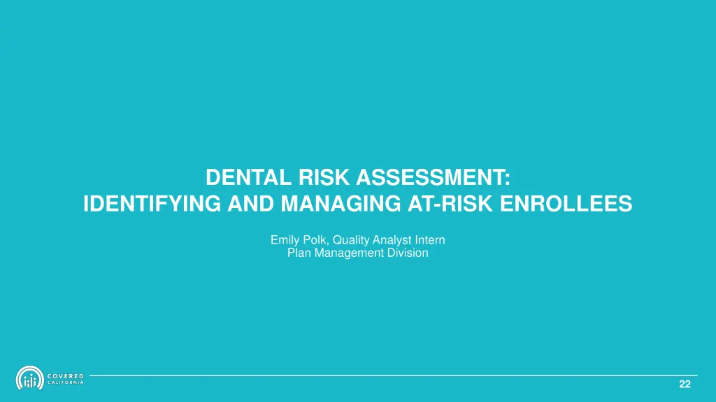 dental risk assessment identifying and managing