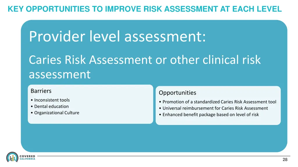key opportunities to improve risk assessment 1
