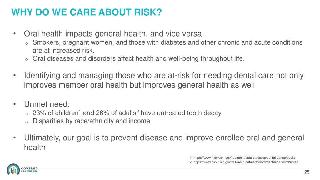 why do we care about risk