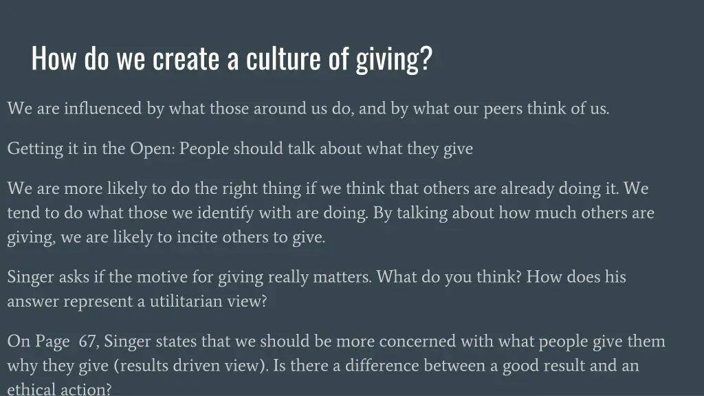 how do we create a culture of giving