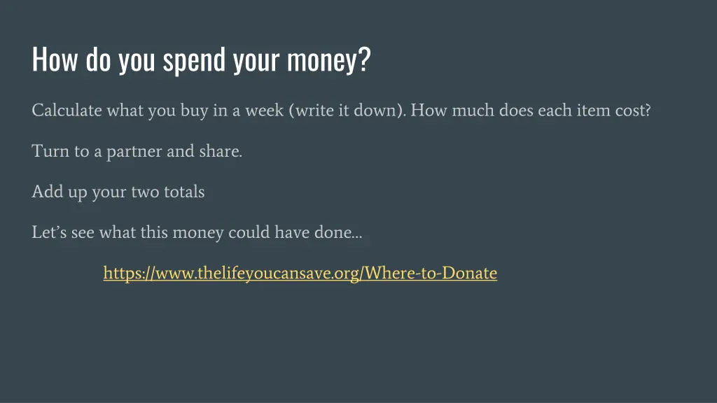 how do you spend your money