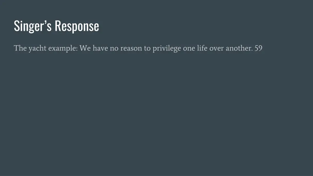 singer s response