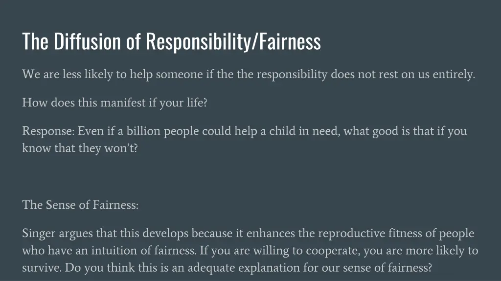 the diffusion of responsibility fairness