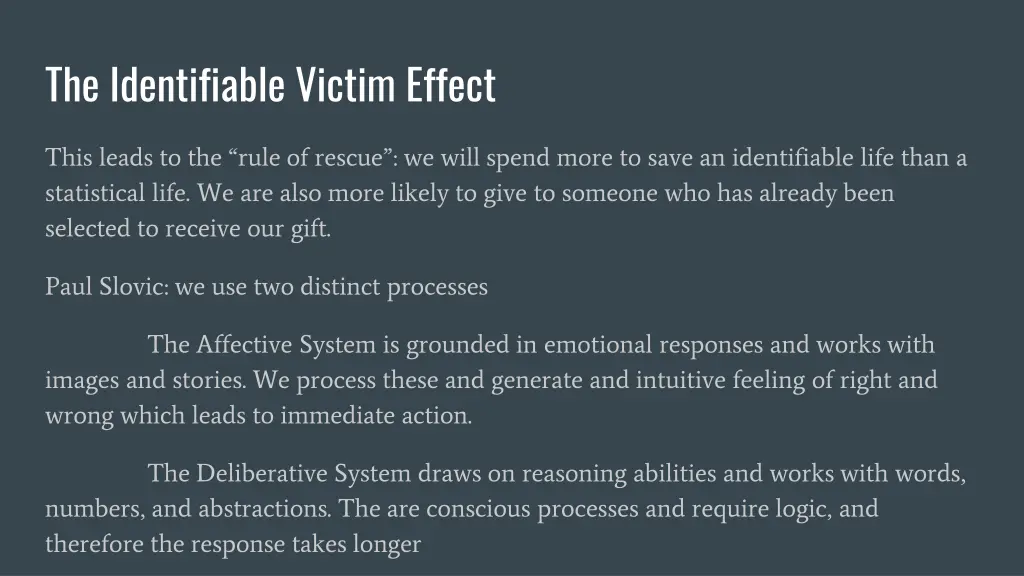 the identifiable victim effect