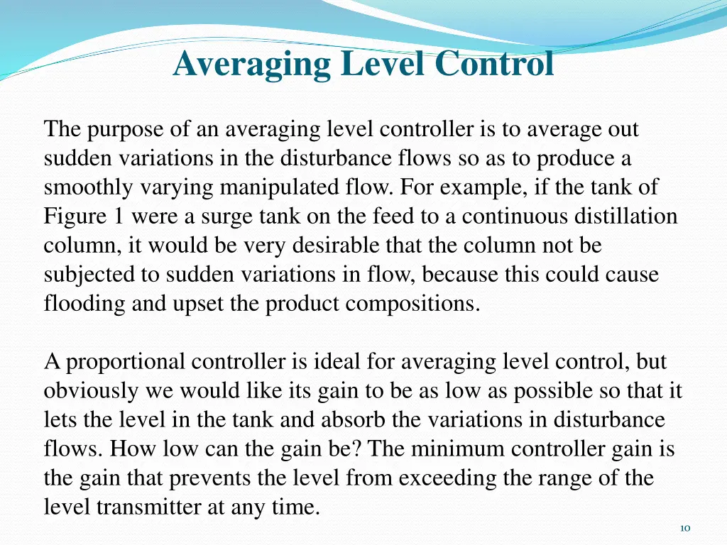 averaging level control