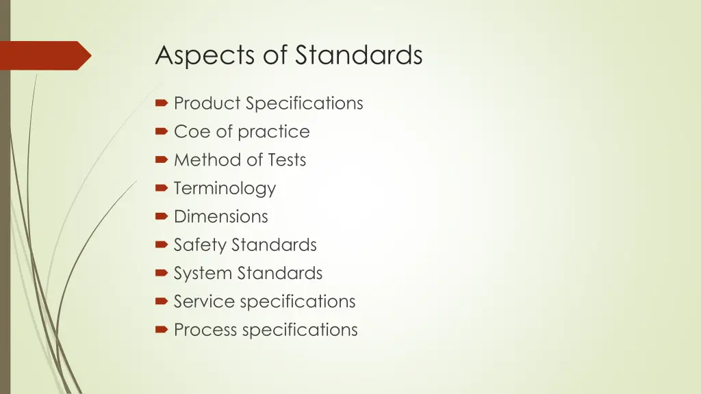 aspects of standards