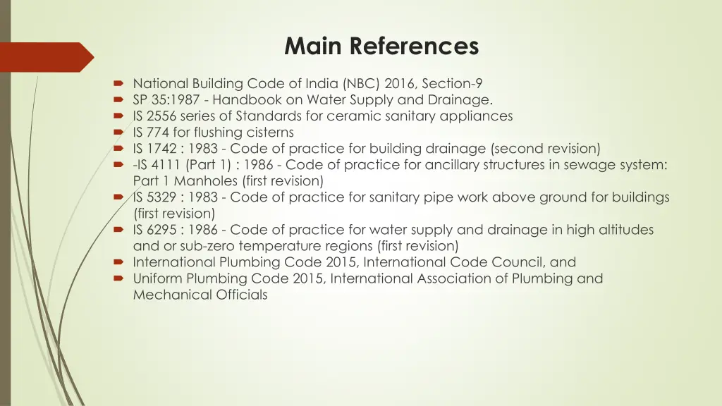main references