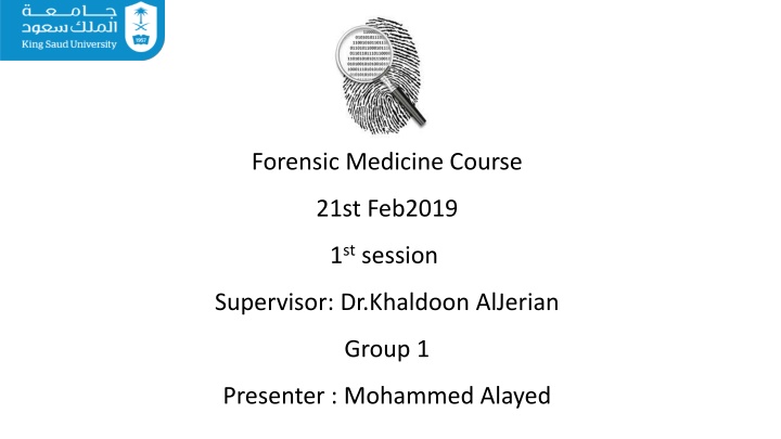 forensic medicine course