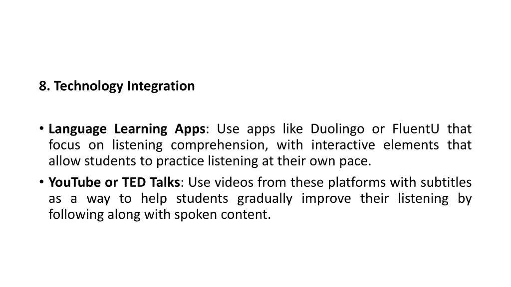 8 technology integration