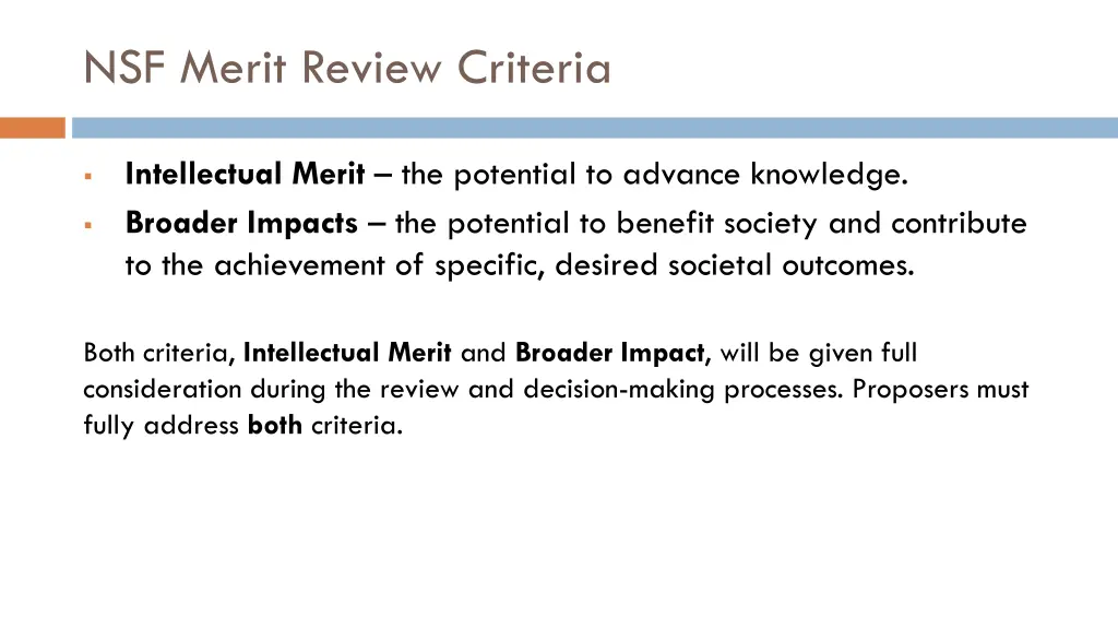 nsf merit review criteria