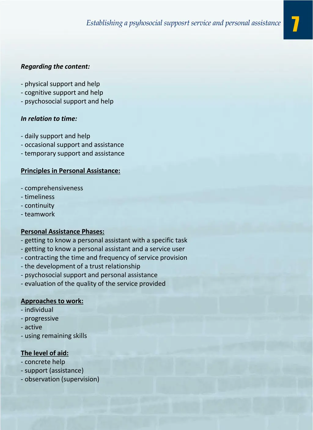 establishing a psyhosocial supposrt service 2