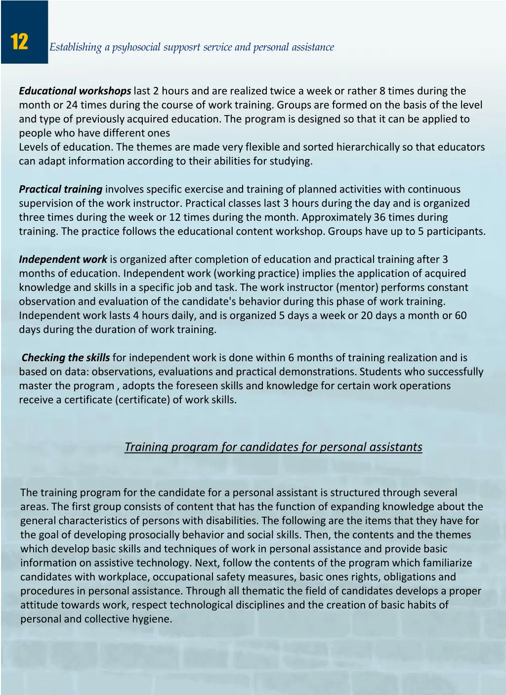 establishing a psyhosocial supposrt service 4