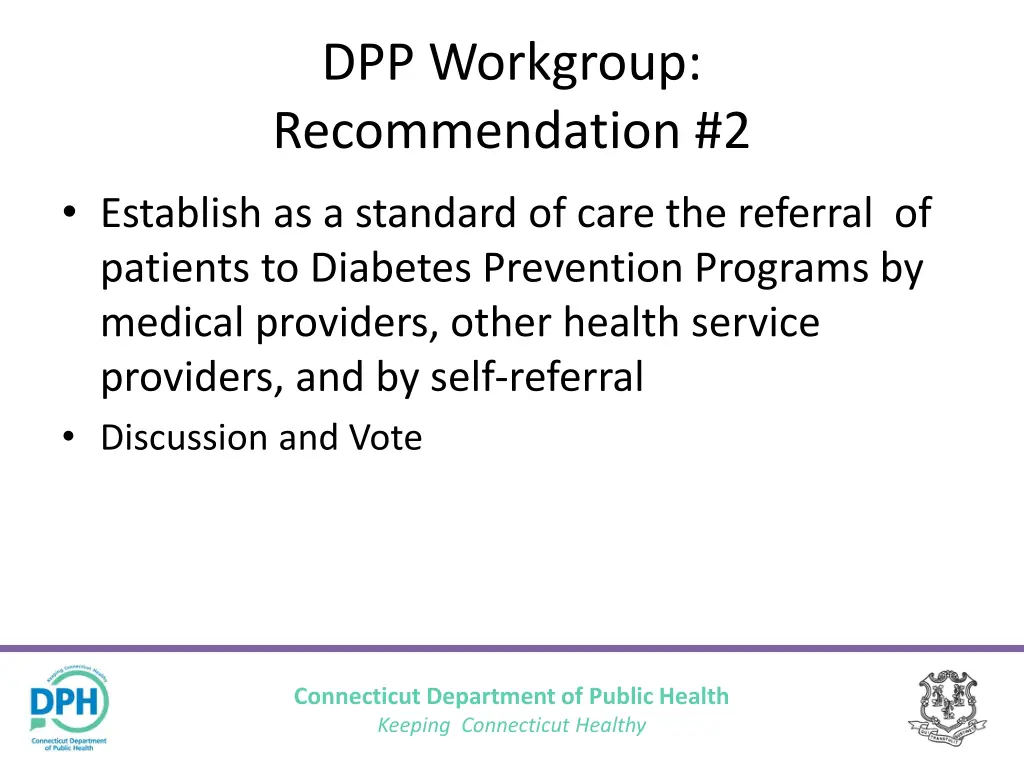 dpp workgroup recommendation 2