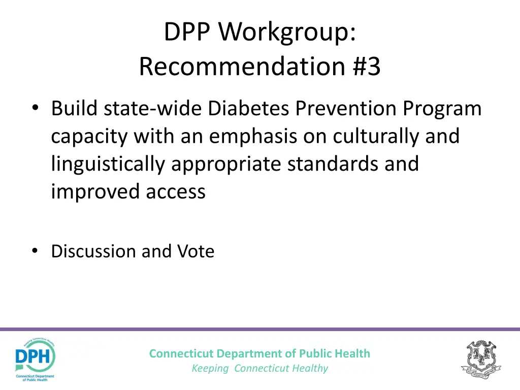 dpp workgroup recommendation 3