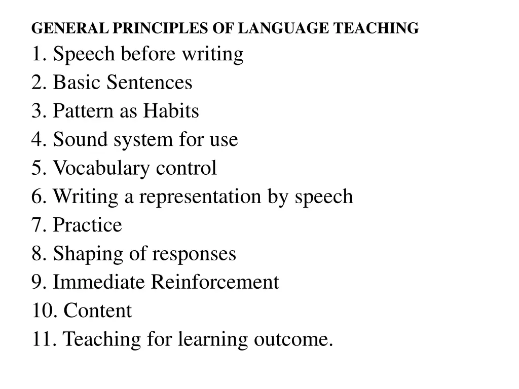 general principles of language teaching 1 speech