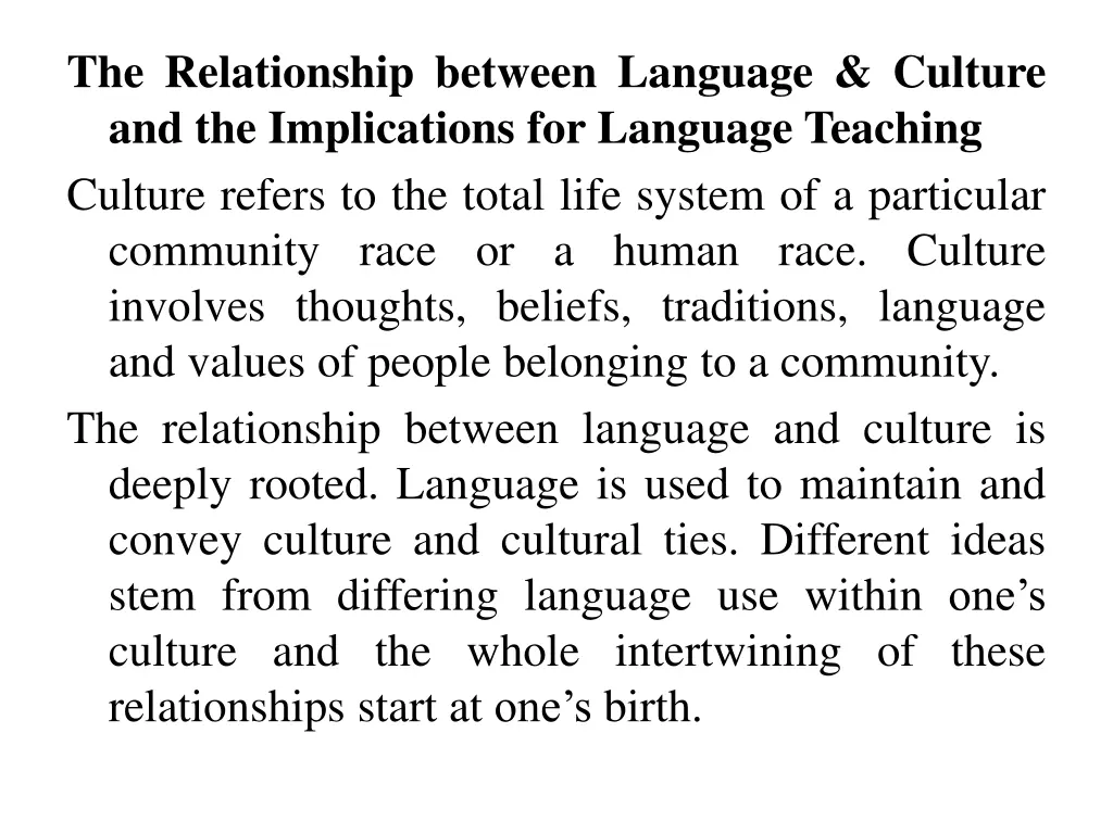 the relationship between language culture