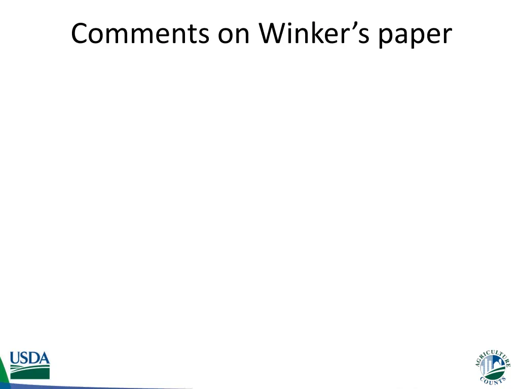 comments on winker s paper