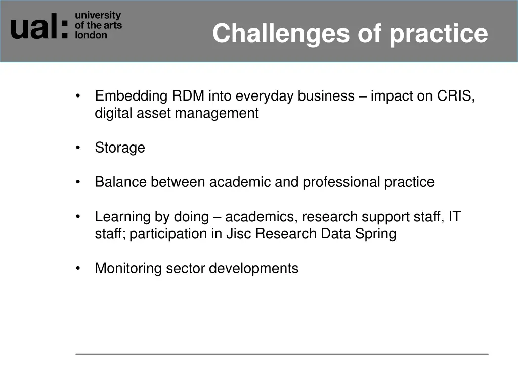 challenges of practice