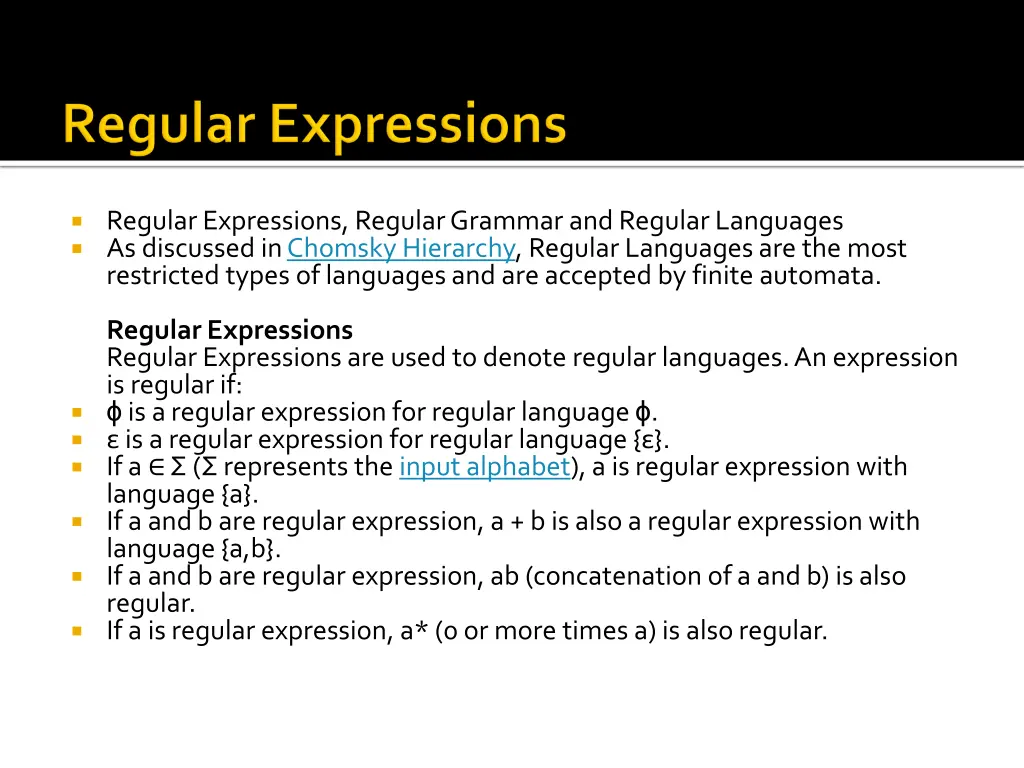 regular expressions regular grammar and regular