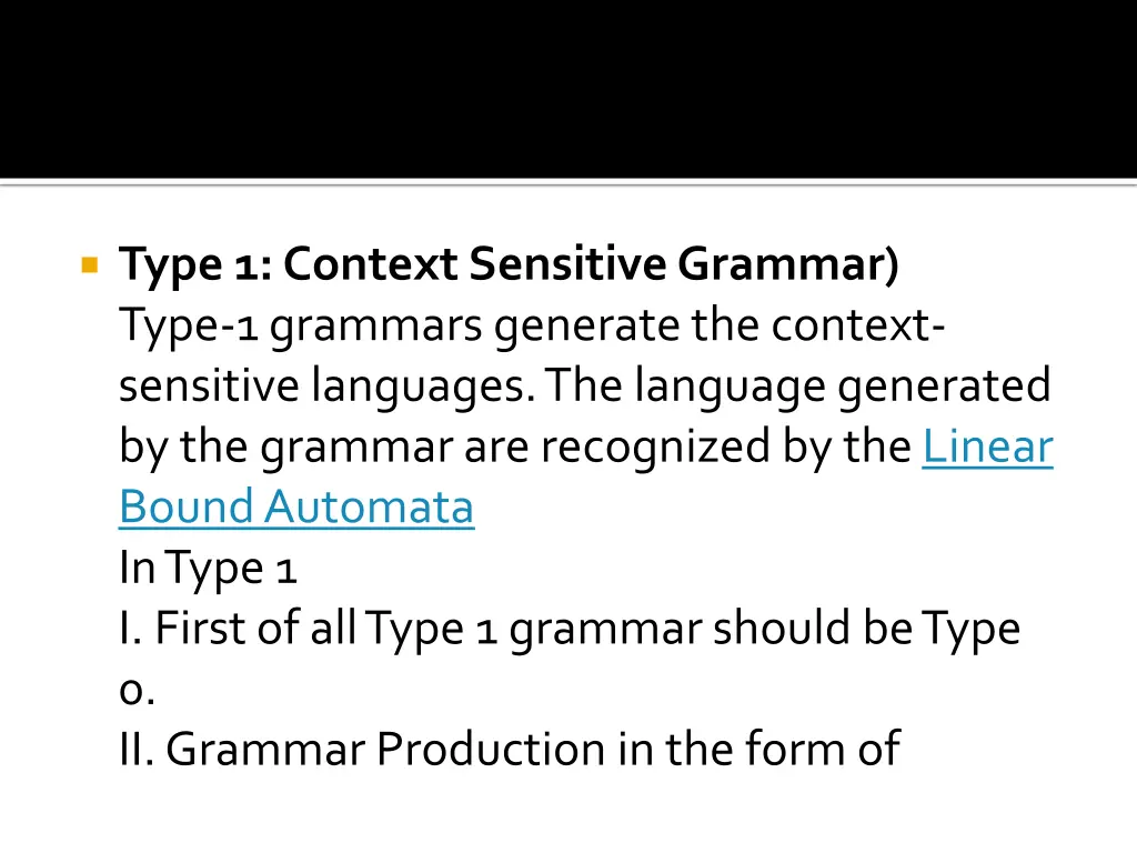 type 1 context sensitive grammar type 1 grammars