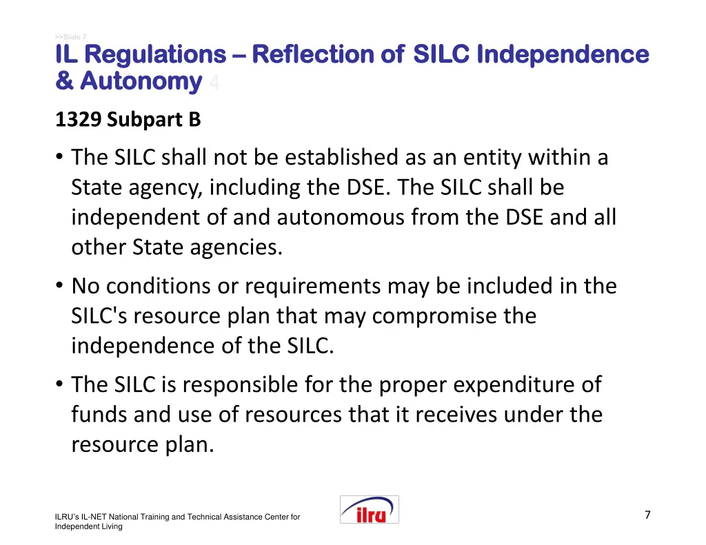 slide 7 il regulations il regulations reflection
