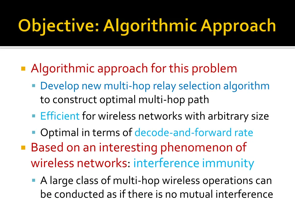 algorithmic approach for this problem develop