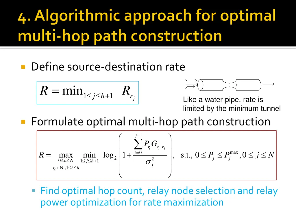 define source destination rate