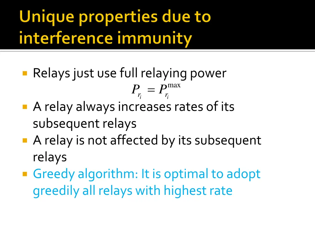 relays just use full relaying power