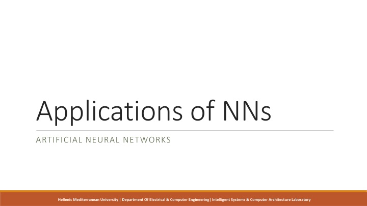 applications of nns
