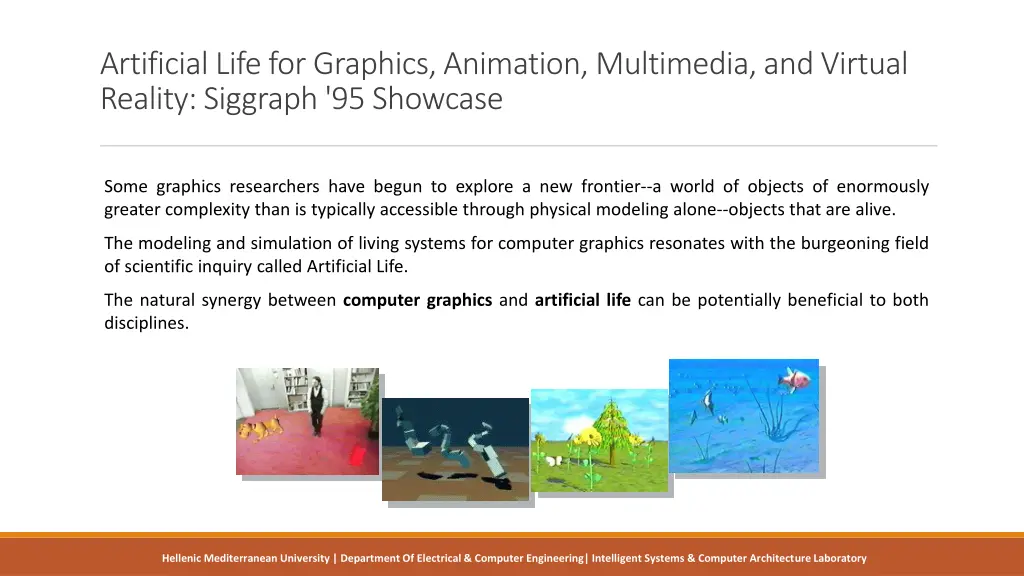 artificial life for graphics animation multimedia