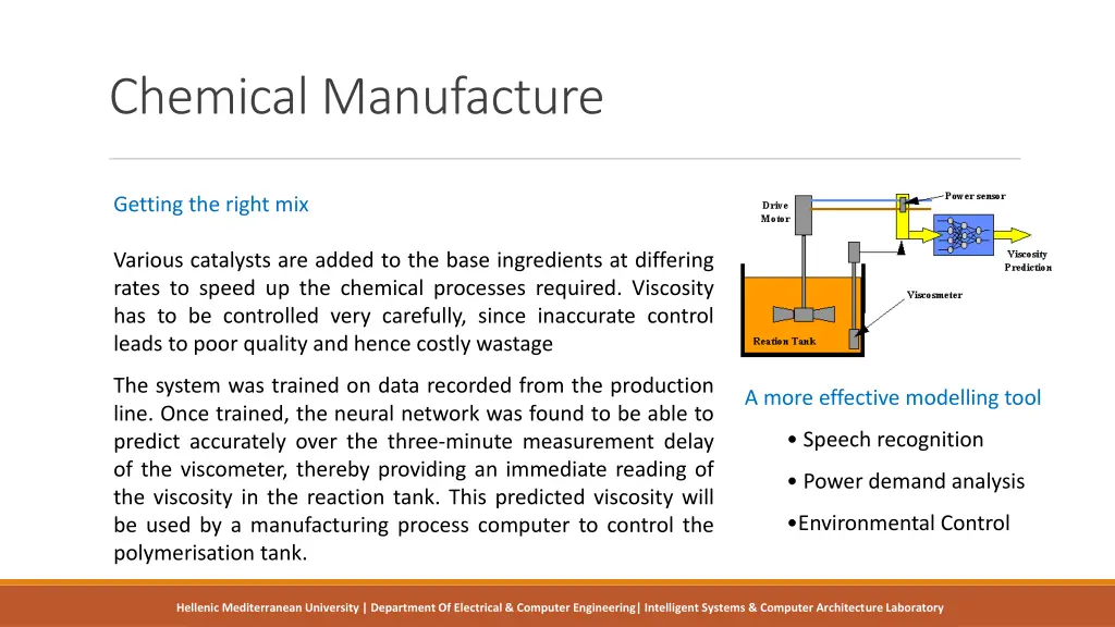 chemical manufacture