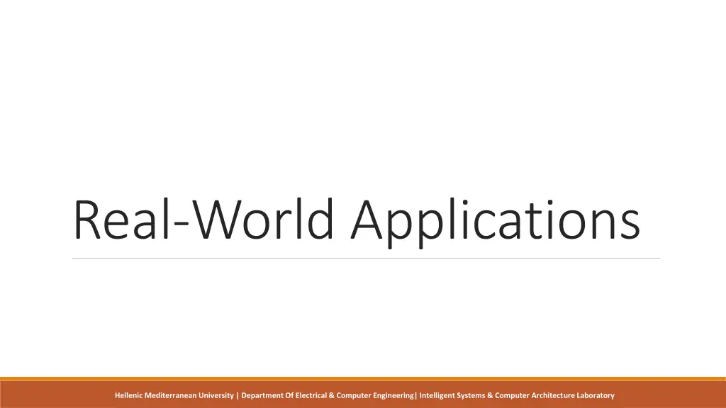 real world applications