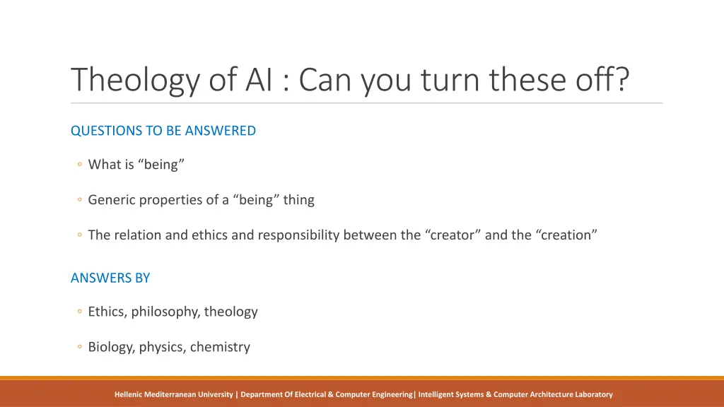 theology of ai can you turn these off