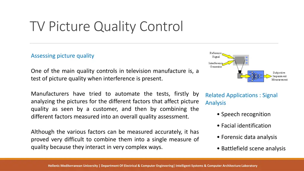 tv picture quality control