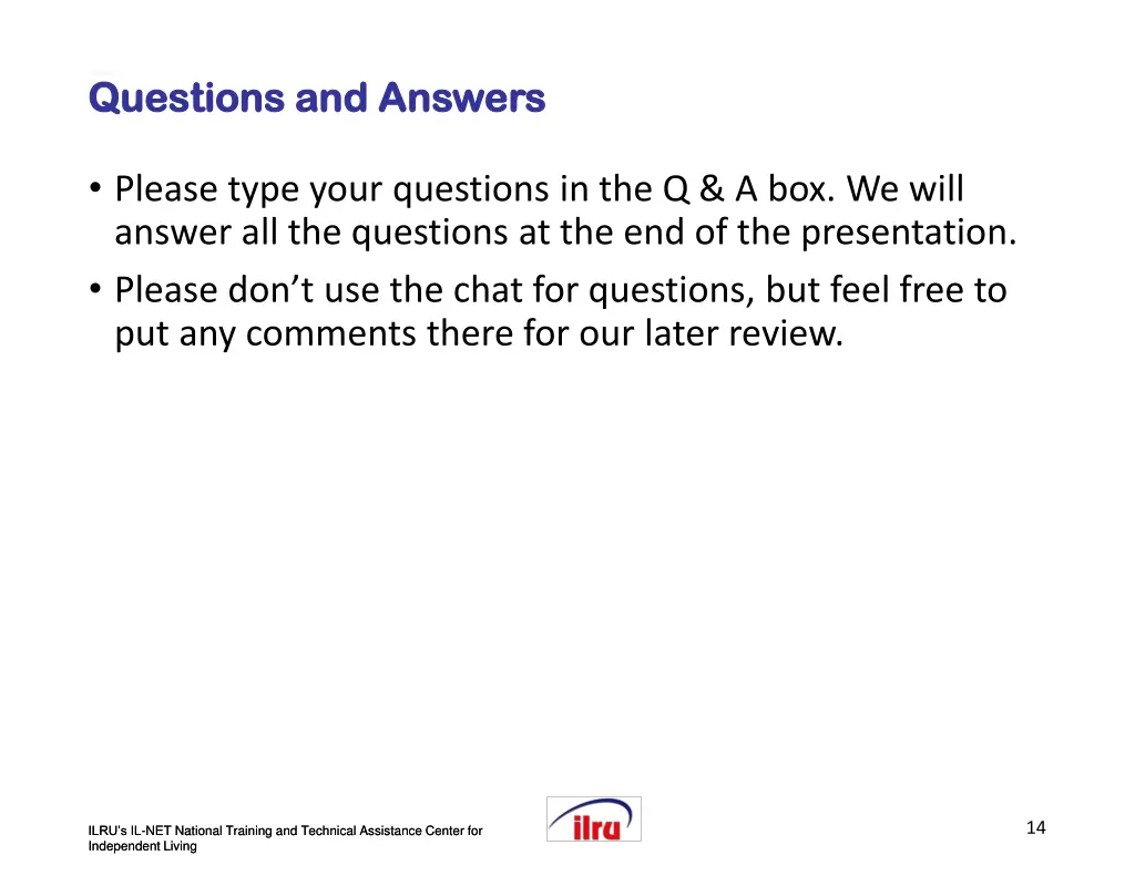 slide 14 questions and answers questions