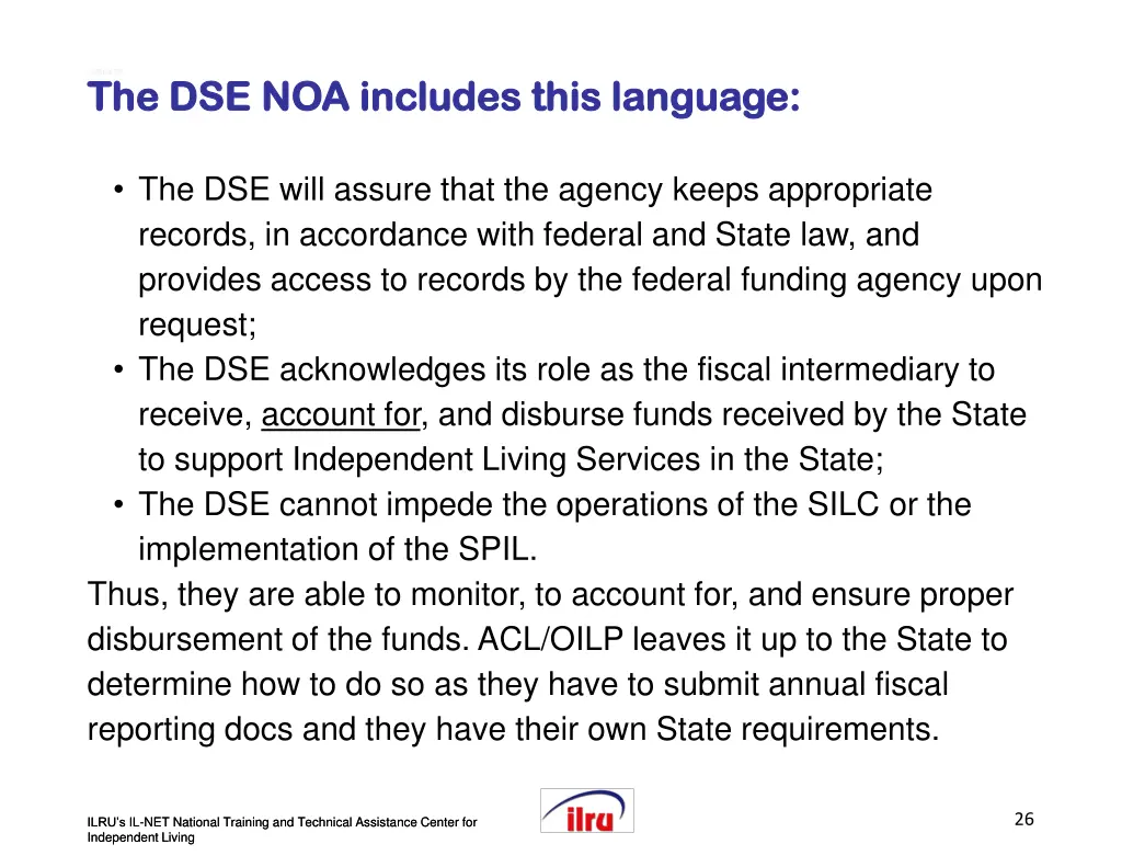slide 26 slide 26 the dse noa includes this