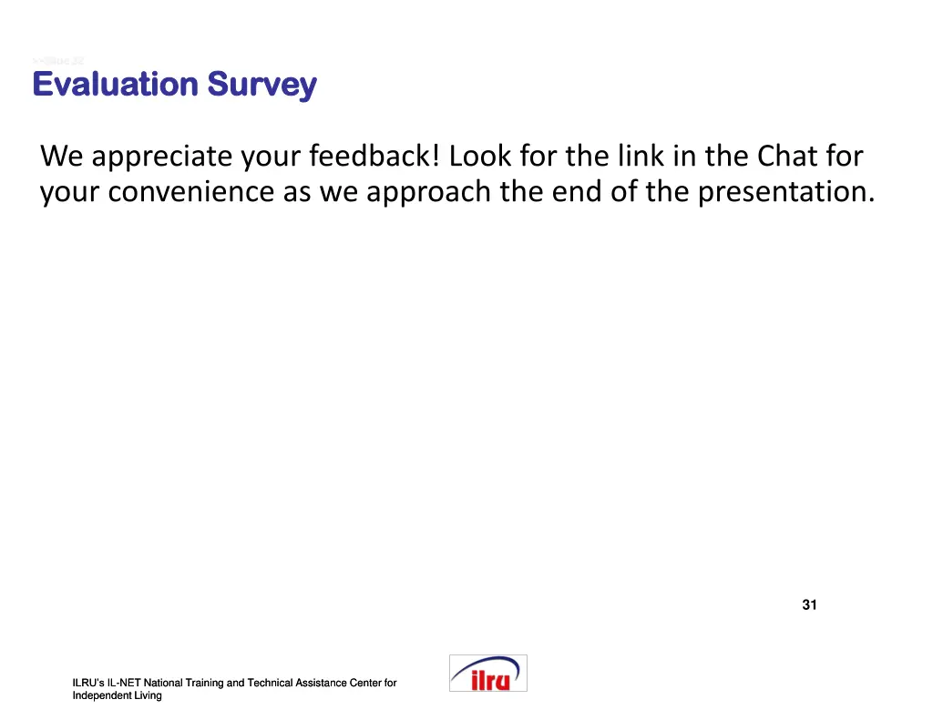 slide 32 slide 32 evaluation survey evaluation