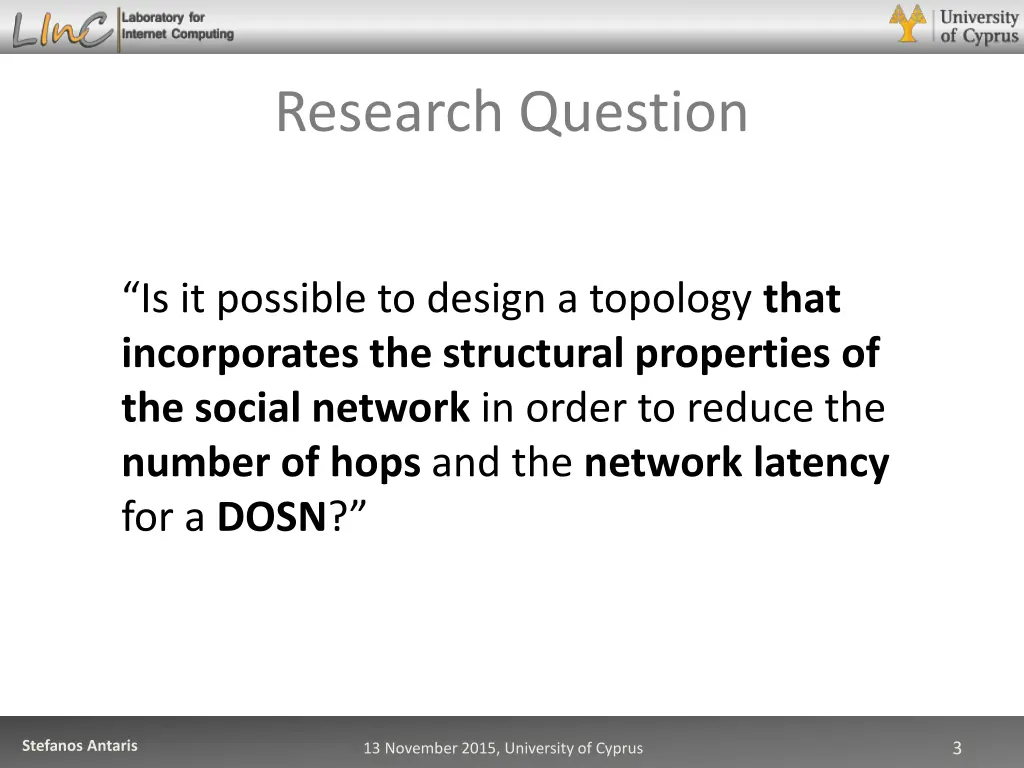 research question
