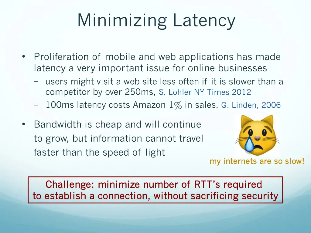 minimizing latency