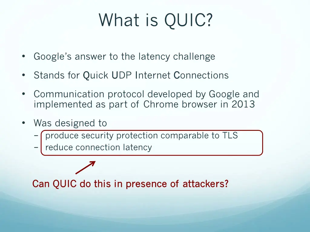 what is quic